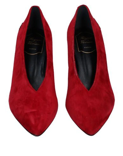 Shop Roger Vivier Woman Pumps Red Size 7.5 Soft Leather