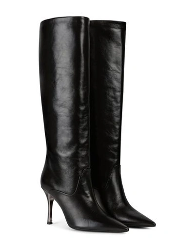 Shop Furla Cod Knee Boot T. 90 Woman Knee Boots Black Size 10 Soft Leather