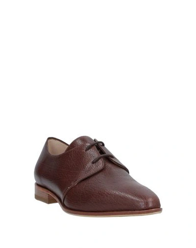 Shop Pomme D'or Laced Shoes In Cocoa