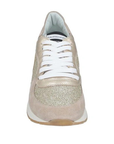 Shop Philippe Model Sneakers In Gold