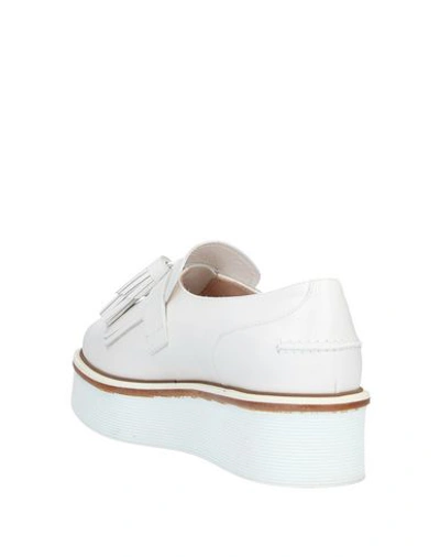 Shop Tod's Woman Loafers White Size 5 Calfskin
