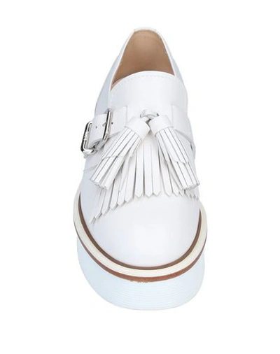 Shop Tod's Woman Loafers White Size 5 Calfskin