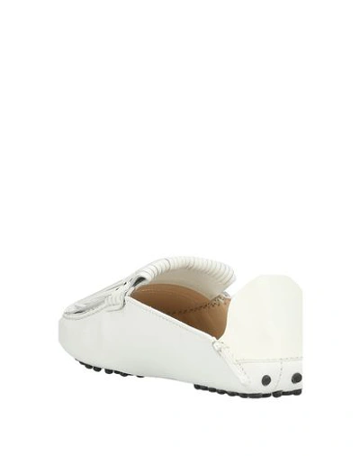 Shop Tod's Woman Loafers White Size 6 Soft Leather