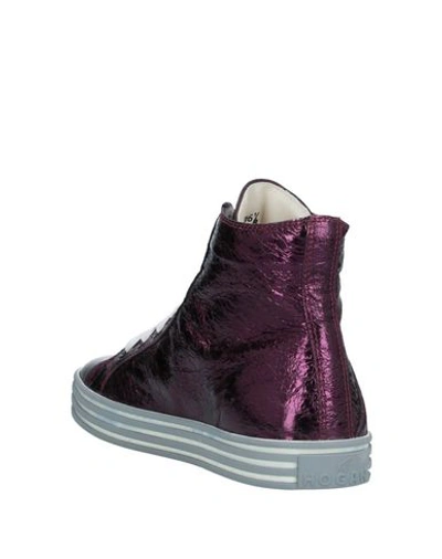 Shop Hogan Rebel Sneakers In Dark Purple