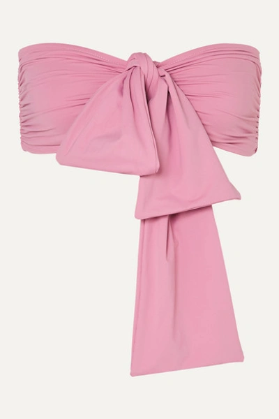 Shop Bondi Born Net Sustain Neve Tie-front Bikini Top In Pink