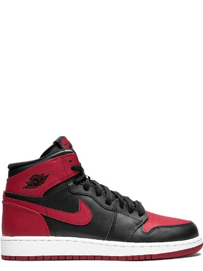 Shop Jordan Air  1 Retro High Og "bred" Sneakers In Black