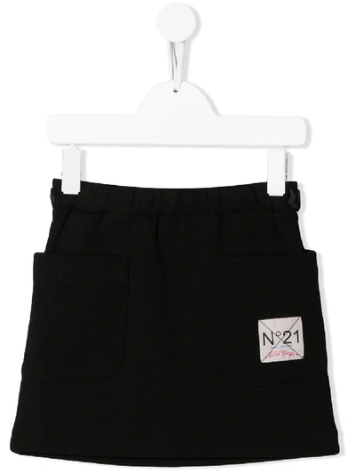 Shop N°21 Logo Mini Skirt In Black