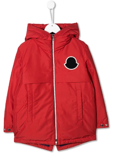 Shop Moncler Airon Coat In Red