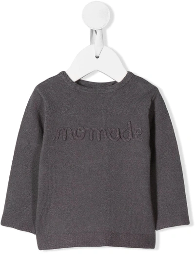Shop Absorba Logo Embroidered Jumper In Grey