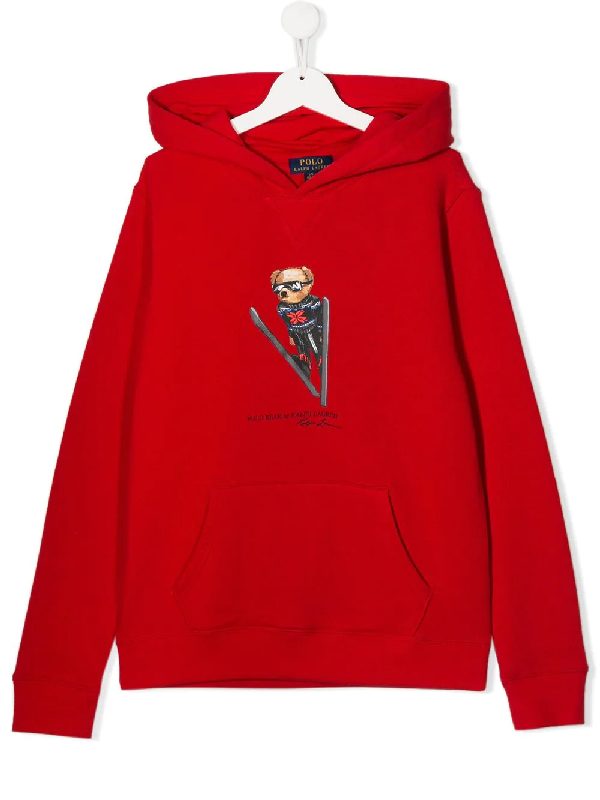 red polo bear hoodie