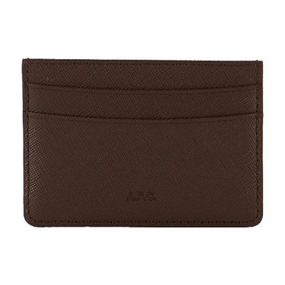 Shop A.p.c. Andre Card Holder In Cafe