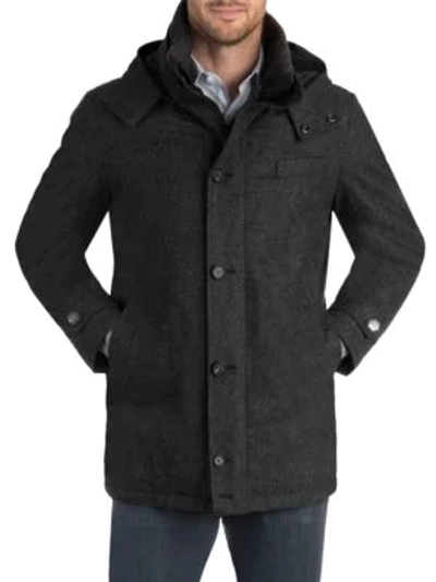 Shop Norwegian Wool City Active Wool-blend Parka In Charcoal