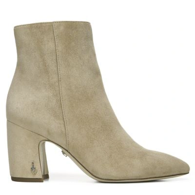 Shop Sam Edelman Women's Hilty Suede Ankle Boots In Cream