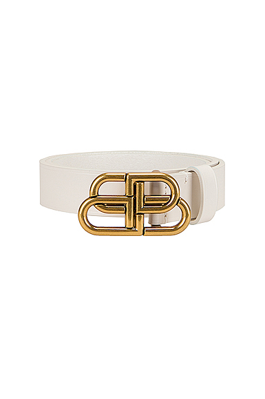 white balenciaga belt