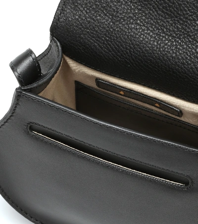 Shop Chloé Marcie Mini Leather Shoulder Bag In Black