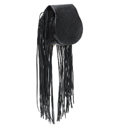 Shop Chloé Marcie Mini Leather Shoulder Bag In Black