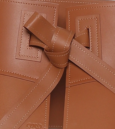 Shop Loewe Obi Leather Corset Belt In Brown