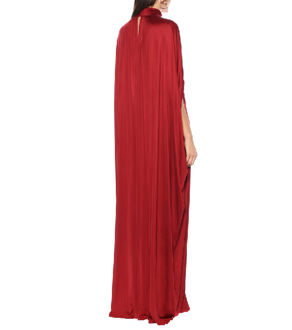 red cape gown
