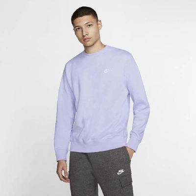 Shop Nike Sportswear Club Men's Crew In Lavender Mist