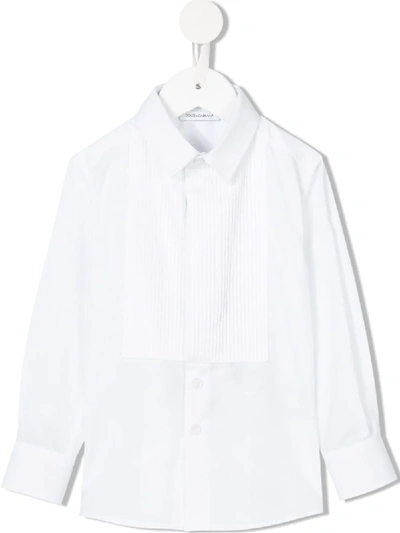 Shop Dolce & Gabbana Cutaway Collar Shirt In White
