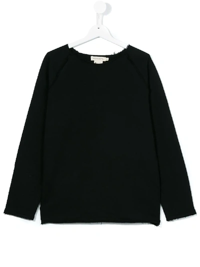 Shop Andorine Teen Raw Edge Sweatshirt In Black