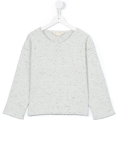 Shop Andorine Teen Flecked Sweatshirt In Grey