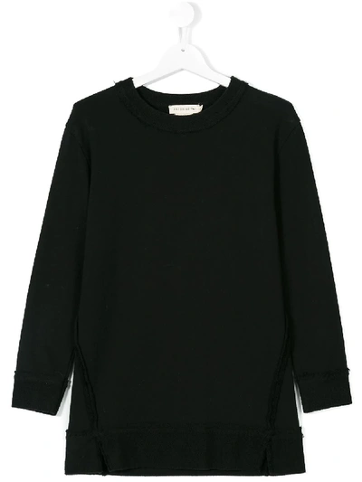 Shop Andorine Embroidered Sweat Dress In Black