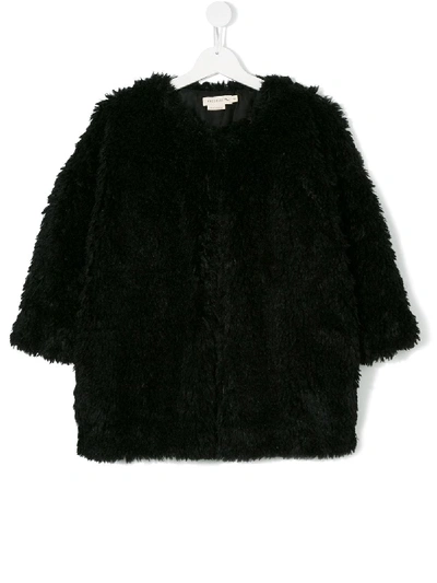 Shop Andorine Faux Fur Coat In Black