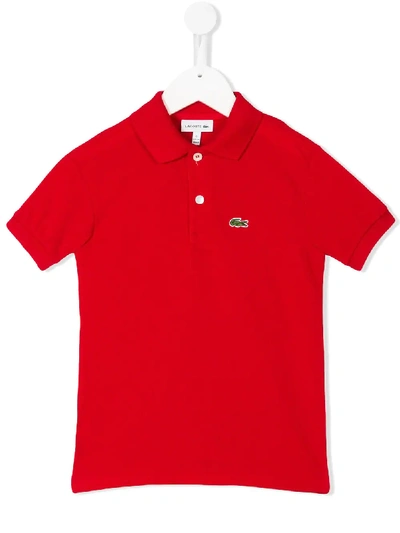 Lacoste Baby Boys Short Sleeve Classic Pique Polo Shirt In Red