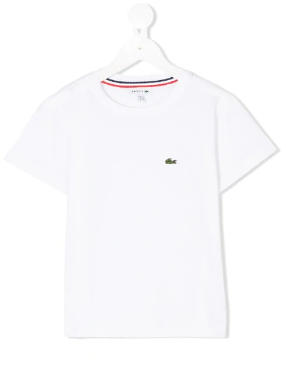 Shop Lacoste Logo T-shirt In White