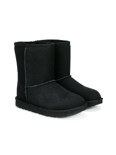 Ugg Fur Lined Boots In Black