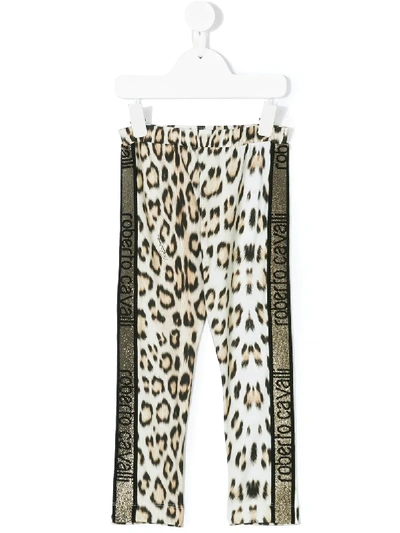 Shop Roberto Cavalli Junior Leopard Print Leggings In Neutrals