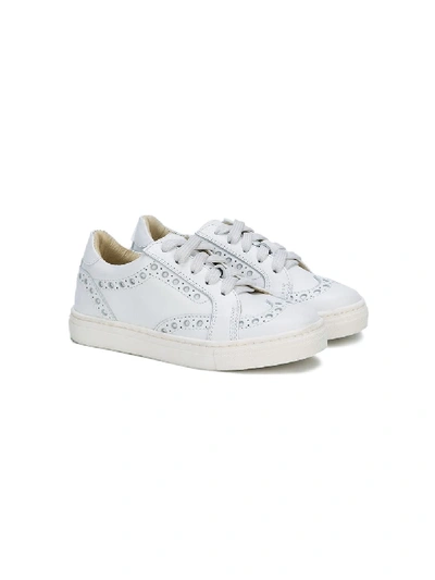 Shop Montelpare Tradition Oxford Lace-up Sneakers In White