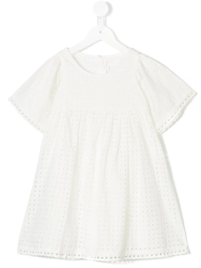 Shop Chloé Broderie Anglais Dress In White
