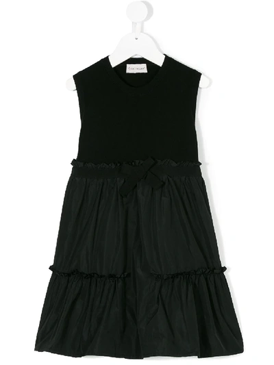 Moncler Bow Detail Dress In Black