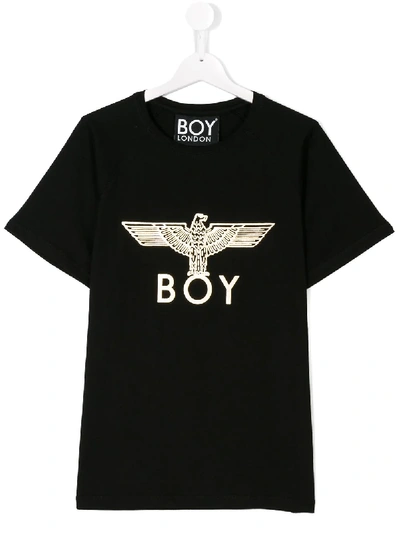 Shop Boy London Front Logo T-shirt In Black