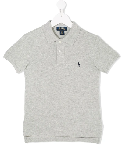 Shop Ralph Lauren Classic Polo Shirt In Grey
