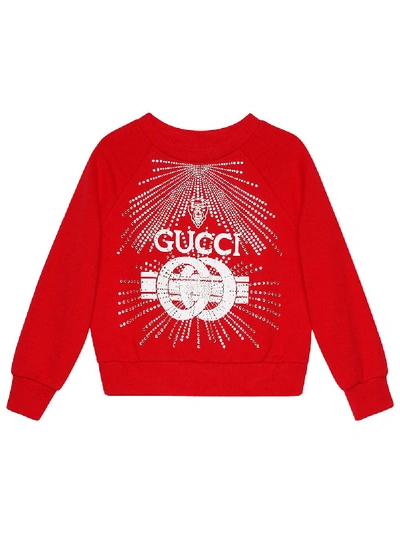 Shop Gucci Children's  Print Sweatshirt In Red