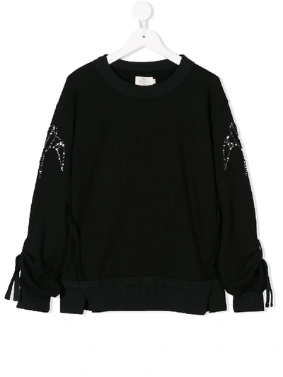 Shop Andorine Embroidered Sweatshirt In Black