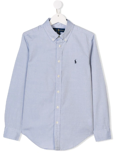 Shop Ralph Lauren Teen Classic Oxford Shirt In Blue