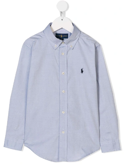 Shop Ralph Lauren Long Sleeve Shirt In Blue