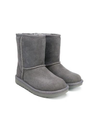 Shop Ugg Classic Shearling Boots In Grey