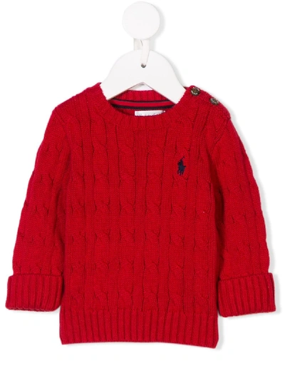 Shop Ralph Lauren Cable-knit Jumper In Red