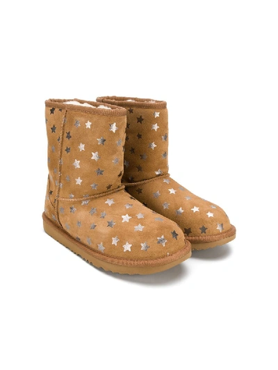 Ugg Kids' Classic Mini Ii Star Boot In Neutrals
