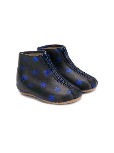 Shop Pèpè Star Print Boots In Black