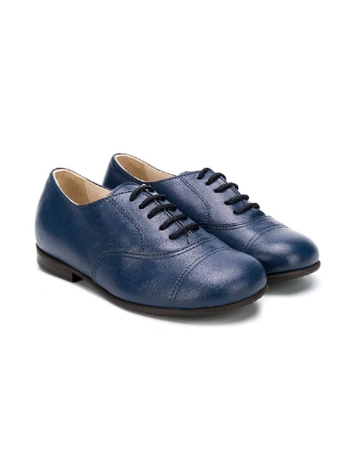 Shop Pèpè Plain Lace-up Shoes In Blue