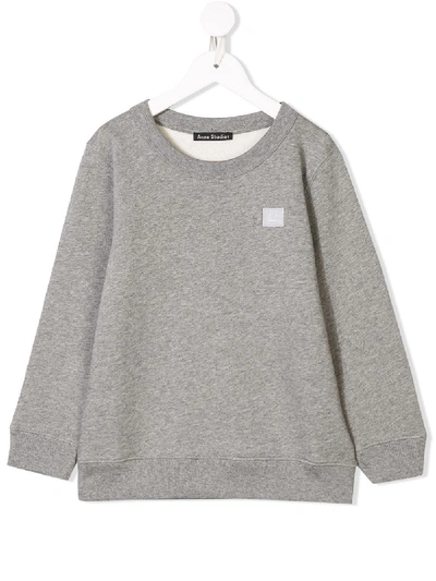 Shop Acne Studios Mini Fairview Sweatshirt In Grey