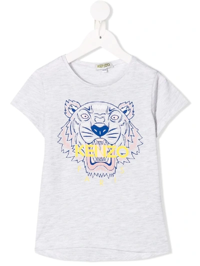 Shop Kenzo Tiger Print T-shirt In Grey