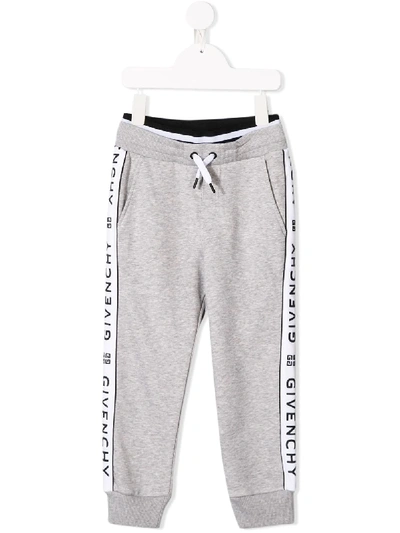 Givenchy Logo Stripe Track Pants In Grey