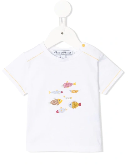 Shop Tartine Et Chocolat Fish Print T-shirt In White